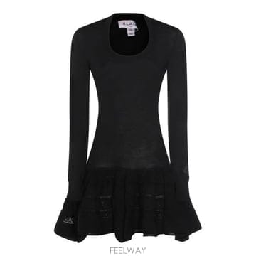 26SS 알라이아 미디 원피스 AA9R2867K164C 995 NOIR ALAIA