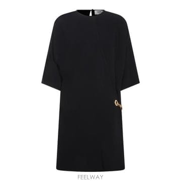 26SS 셀린느 캐디 랩 드레스 RR0K80T25 38NO BLACK