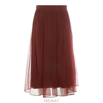 26FW 브루넬로 쿠치넬리 롱 스커트 MP940G4096 C9813 CABERNET