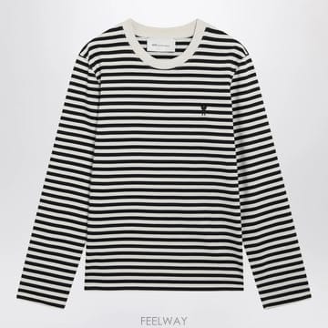 26 F/W 아미 BLACKIVORY 스트라이프 아미 드 꾀흐 티셔츠 B0052282409