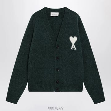 26 F/W 아미 보틀 그린 아미 드 꾀흐 가디건 인 알파카 블렌드  B0052282412