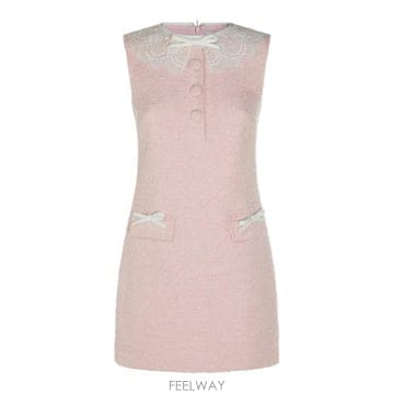 26FW 셀프 포트레이트 숏 원피스 PF26002SCP PINK