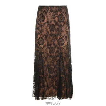 26FW 셀프 포트레이트 롱 스커트 PF26032MSKB BLACK