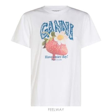 GANNI 26FW ���� ���� Ƽ���� A1050201 151 Bright White26FW ���� ���� Ƽ���� A1050201 151 Bright White