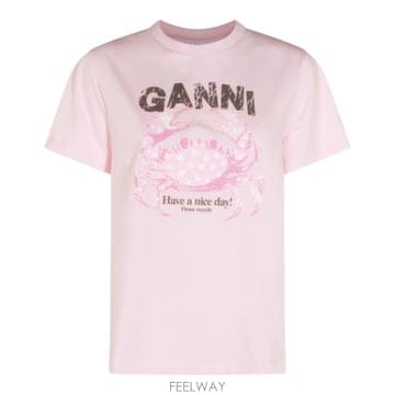 GANNI 26FW ���� ���� Ƽ���� A1050197 868 Chalk Pink26FW ���� ���� Ƽ���� A1050197 868 Chalk Pink