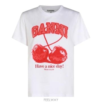GANNI 26FW ���� ���� Ƽ���� A1050247 151 Bright White26FW ���� ���� Ƽ���� A1050247 151 Bright White