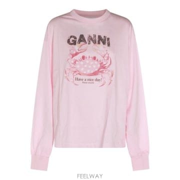 GANNI 26FW ���� ���� Ƽ���� A1050242 868 Chalk Pink26FW ���� ���� Ƽ���� A1050242 868 Chalk Pink
