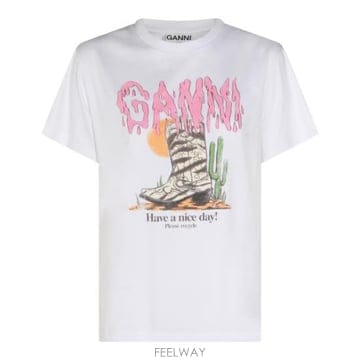 GANNI 26FW ���� ���� Ƽ���� A1050253 151 Bright White26FW ���� ���� Ƽ���� A1050253 151 Bright White