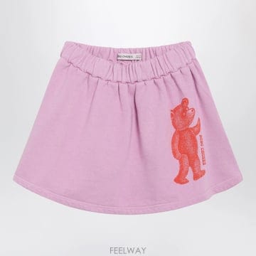 26 F/W 보보쇼즈 SOFTPAW 몬스터 핑크 코튼 후리스 스커트  B0052282490