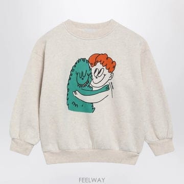 26 F/W 보보쇼즈 HUG HAIRY 몬스터 맨투맨 인 베이지 코튼 B0052282497