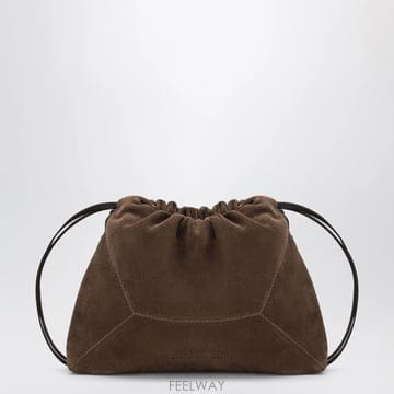 26 F/W 브루넬로 쿠치넬리 캬라멜 스웨이드 BC 듀오 파우치 백  B0052282508