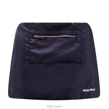 Miu Miu 26SS �̿�̿� ��ũ���� ���ڸ� �� �ø��� ��ĿƮ MG2583SOOO 181AF0008 BLEU26SS �̿�̿� ��ũ���� ���ڸ� �� �ø��� ��ĿƮ MG2583S