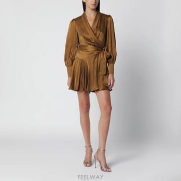 26 F/W 짐머만 카키 실크 랩 미니 드레스 8067DF26RSI- B0052282515