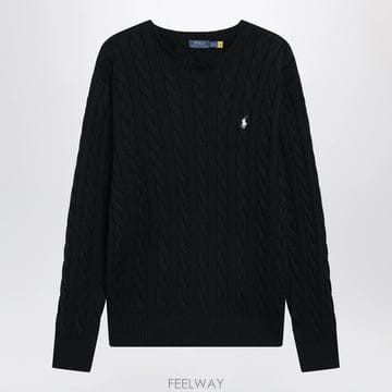 26 F/W 폴로 랄프로렌 헌터 네이비 코튼 케이블니트 스웨터 710 B0052282516