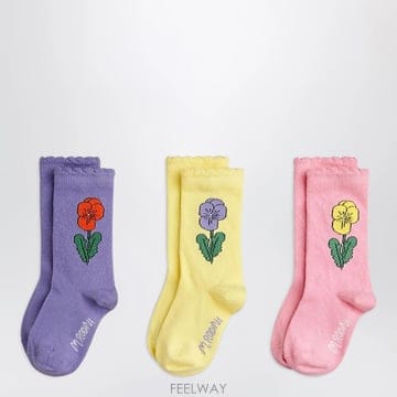 26 F/W 미니로디니 VIOLAS 멀티컬러 오가닉 코튼 양말 팩 오 B0052282532