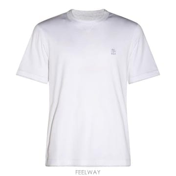 Brunello Cucinelli 26FW ���ڷ� ��ġ�ڸ� ���̾ ��ư ���� ũ��� Ƽ���� M0B137451G CGY23 WHITE26FW ���ڷ� ��ġ�ڸ� ���̾ ��ư ���� ũ��� Ƽ��