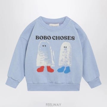 26 F/W 보보쇼즈 BOOTY GHOSTS 맨투맨 인 라이트 블루  B0052282548