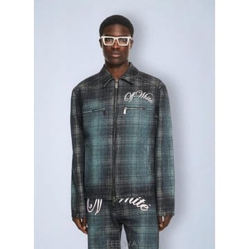 Off White 26 FW ����ȭ��Ʈ ���� Check Jacq Slim Relax Jeans ofw0164150mul26 FW ����ȭ��Ʈ ���� Check Jacq Slim Relax Jeans ofw0