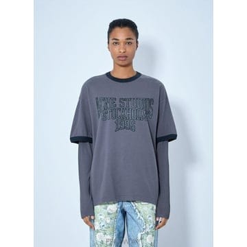 26 FW 아크네 여성 Layered Graphic T Shirt acn0265078ppl