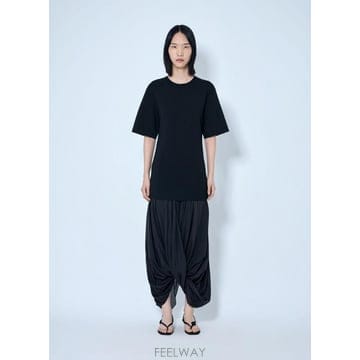 26 FW 토템 여성 코쿤 티 드레스 tot0265044blk