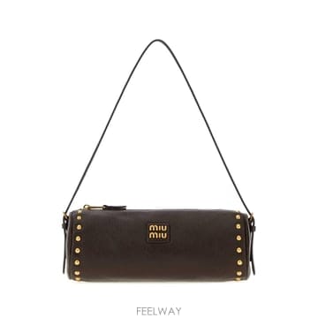 Miu Miu [X45]�̿�̿� 5NE8512ZSQ F0343 Dark brown leather handbag[X45]�̿�̿� 5NE8512ZSQ F0343 Dark brown leather hand