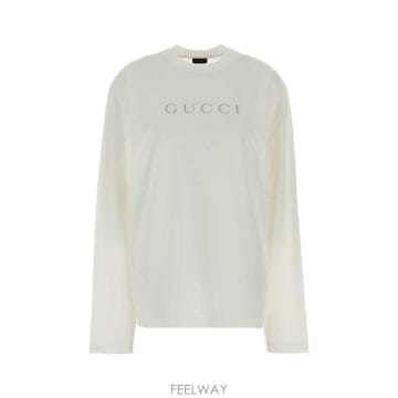 GUCCI [X45]���� A0097VXJH3Z 9066 ���� Ƽ���� �μҸ� ž ���� White cotton oversi[X45]���� A0097VXJH3Z 9066 ���� Ƽ���� �μҸ� ž ���� 