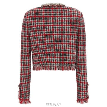 26FW Self portrait 코튼 Blend 블레이저 AW26146JRRED TP580805998