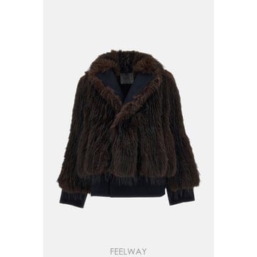 26 F/W 사카이 울 멜턴 X 페이크 퍼 자켓 2608790214 B0032287837