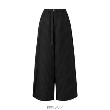 24FW 사카이 자수 울 와이드 레그 pant 2407415001 TP577988977