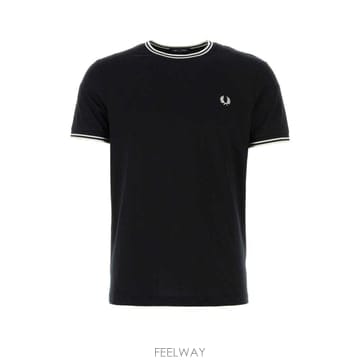 25SS 프레드페리 로고 T 셔츠 in 블랙 M1588102 TP580558310