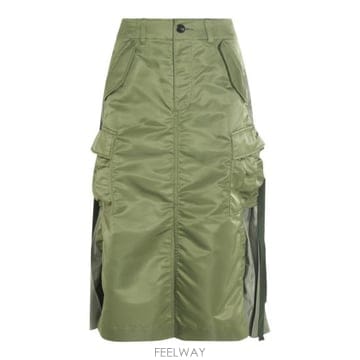 26FW 사카이 미디 스커트 SCW305 501 KHAKI