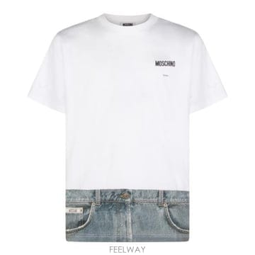 Moschino 26SS ��Ű�� ���� Ƽ���� 261ZZ0704 02411001 WHITE26SS ��Ű�� ���� Ƽ���� 261ZZ0704 02411001 WHITE