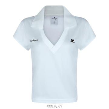 COURREGES 26SS ������ ���� Ƽ���� 126JPO057 JS0195B166 HERITAGE WHITE BLACK26SS ������ ���� Ƽ���� 126JPO057 JS0195B166 HERITAGE 