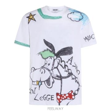 Moschino 26SS ��Ű�� ���� Ƽ���� 261ZZ0705 02411888 WHITE26SS ��Ű�� ���� Ƽ���� 261ZZ0705 02411888 WHITE