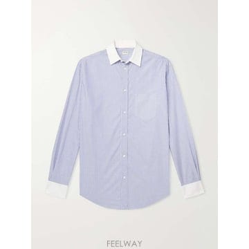토템 스트라이프 코튼 셔츠 264-MRT0081-FB0802-038 B0082283647