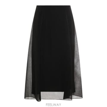 26SS 브루넬로 쿠치넬리 롱 스커트 MF940G3877 C101 NERO