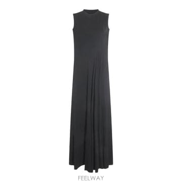 25FW 발렌시아가 롱 원피스 837118 TEV111000 BLACK