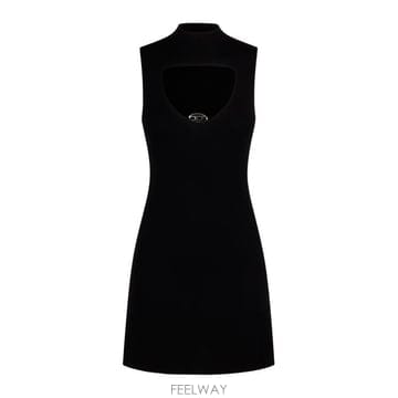 25FW 디젤 미디 원피스 A19667 0PLBF9XX Black
