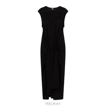 26FW 토템 미디 원피스 263WRD0347 FB0669001 Black