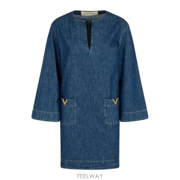 26SS 발렌티노 가라바니 셔츠 8B3DA03B9YA 558 MEDIUM BLUE DENIM