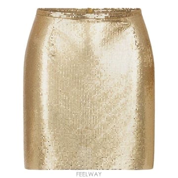 rabanne ���ڶ�� ����� metallic mesh �̴� ��ĿƮ  Seamless design, straight �����ڶ�� ����� metallic mesh �̴� ��ĿƮ  Seamless de