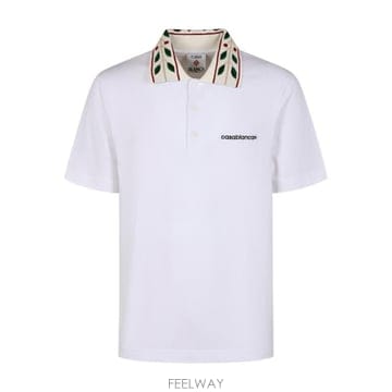 26FW 카사블랑카 폴로 티셔츠 MPF26JTP49901 Bright white