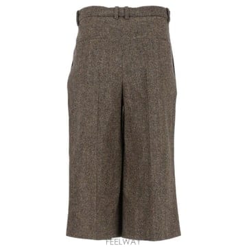 26FW 생로랑 울 숏츠 with herringbone motif 866251Y3L222012 TP58048