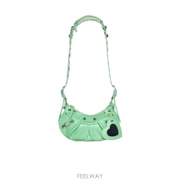 25FW Balenciaga Mint 그린 nappa 레더 Le Cagole XS 숄더 백 6713091VG