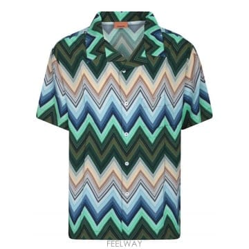 Missoni 25SS MISSONI ��Ʈ sleeves  Mandarin collar  Front button closu25SS MISSONI ��Ʈ sleeves  Mandarin collar  Front butt