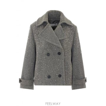 Golden Goose 26FW ��籸�� CAPPOTTO CORTO REGINA IN LANA CON PAILLETTES E RIC26FW ��籸�� CAPPOTTO CORTO REGINA IN LANA CON PAILLE