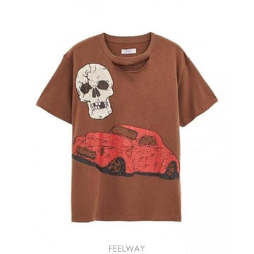 ERL 24SS ERL T SHIRTS ERL08T005BROWN TP57897075624SS ERL T SHIRTS ERL08T005BROWN TP578970756