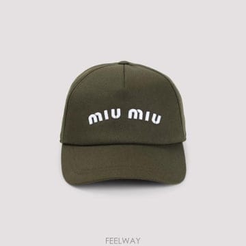 25FW 미우미우 Army 그린 코튼 베이스볼 cap 5HC179ADXIF0E9A TP578805259