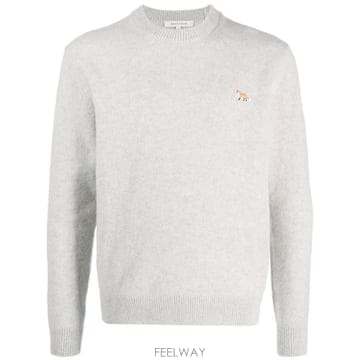 Maison Kitsune 23FW Maison Kitsune Light melange grey �� ������ LM00813KT1006H123FW Maison Kitsune Light melange grey �� ������ LM008