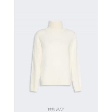 Max Mara 26FW �������� Dolcevita in filato di seta e lana   AVORIO WE536626FW �������� Dolcevita in filato di seta e lana   AVO